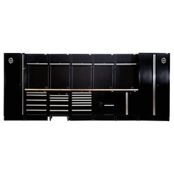 BUNKER 25 Piece Modular Storage Combo with Sink and Hardwood Worktop, 4915mm