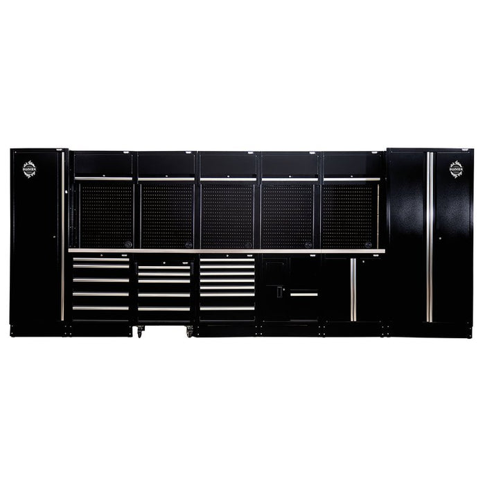 BUNKER 25 Piece Modular Storage Combo with Sink and Stainless Steel Worktop, 4915mm