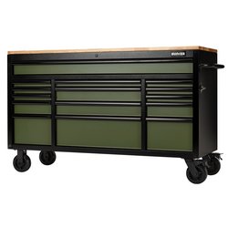 BUNKER® 15 Drawer Workbench Roller Tool Cabinet, 61",