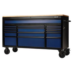BUNKER® 15 Drawer Workbench Roller Tool Cabinet, 61",