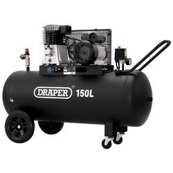 Draper 150L Belt-Driven Air Compressor, 2.2kW/3hp