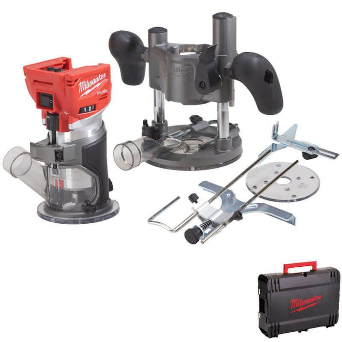 Milwaukee M18FTR-0X 18V Fuel Cordless Trim Router with Accessories (Body Only)