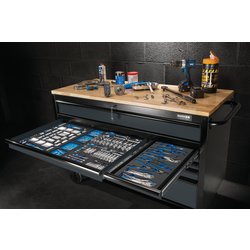 BUNKER® 10 Drawer Workbench Roller Tool Cabinet, 56",