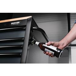 BUNKER 15 Drawer Workbench Roller Tool Cabinet, 72", Grey