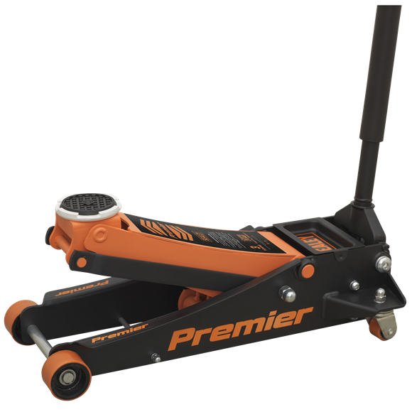 Sealey Low Profile Trolley Jack with Rocket Lift 3 Tonne - Orange