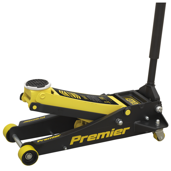 Sealey Low Profile Trolley Jack with Rocket Lift 3 Tonne - Yellow