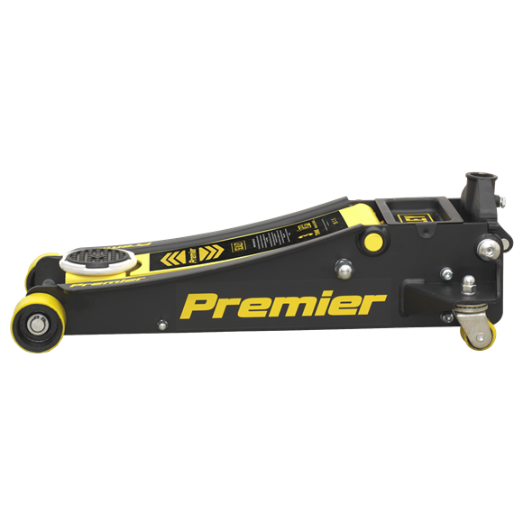 Sealey Low Profile Trolley Jack with Rocket Lift 3 Tonne - Yellow