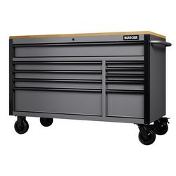BUNKER® 10 Drawer Workbench Roller Tool Cabinet, 56",