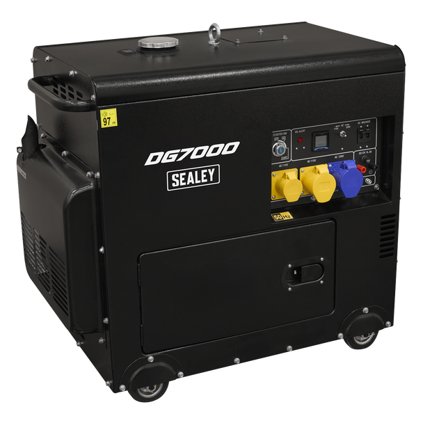 Sealey 7000W Diesel Generator 4-Stroke Engine 110/230V