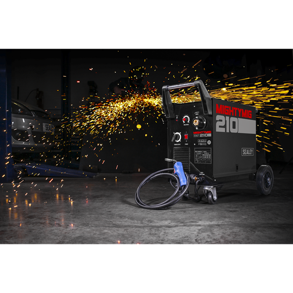 Sealey Professional Gas/Gasless MIG Welder with Euro Torch 210A