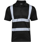 Supertouch Navy Hi-Vis Polo Shirt With Tape
